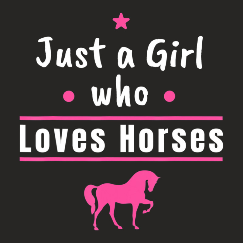 Just A Girl Who Loves Horses Adorable Horseback Riding Ladies Fitted T-Shirt by huynhhuutrunghpa | Artistshot