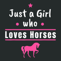 Just A Girl Who Loves Horses Adorable Horseback Riding Women's Triblend Scoop T-shirt | Artistshot