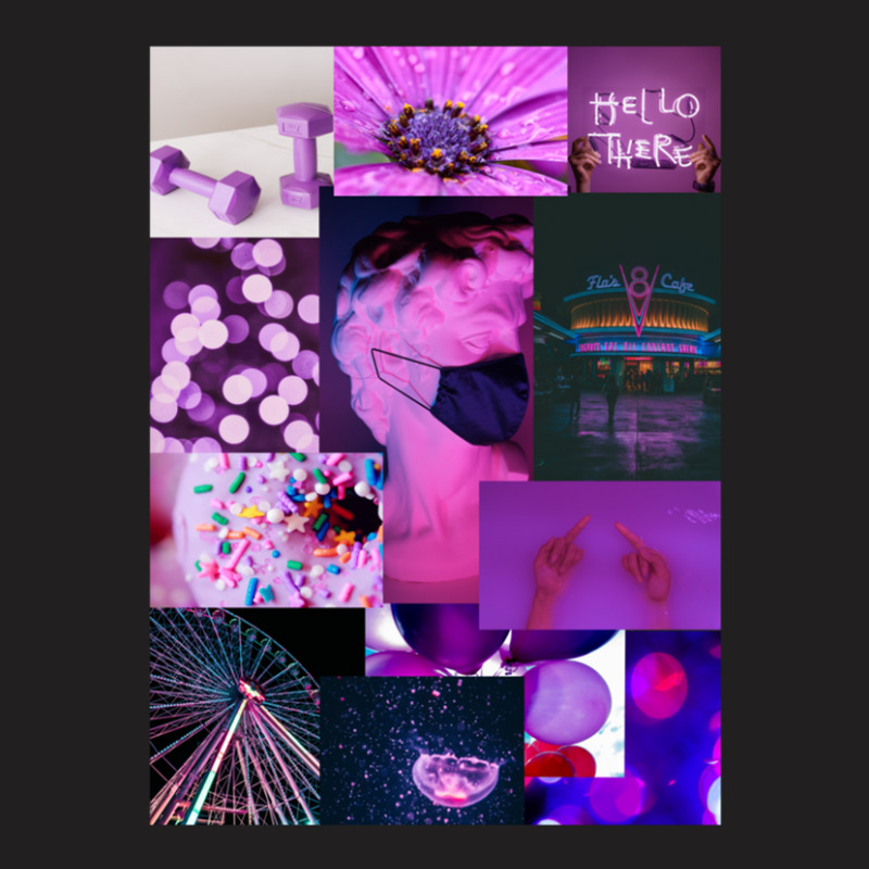 Aesthetic Purple Collage T-shirt | Artistshot