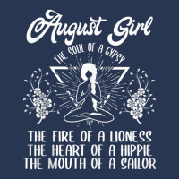 August Girl The Soul Of A Gypsy Birthday Heart Of A Hippie Men Denim Jacket | Artistshot