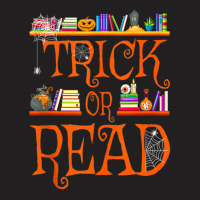 Trick Or Read Library Pumpkin Halloween Librarian Book Lover T-shirt | Artistshot