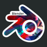 Blender (with White Outline) Women's Triblend Scoop T-shirt | Artistshot