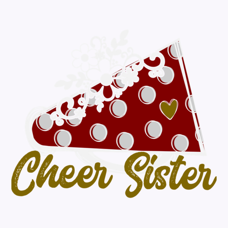 Cheer Sister Shirt, Maroon Megaphone Heart Flower Accent Pullover Hood Tank Top by cm-arts | Artistshot