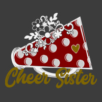 Cheer Sister Shirt, Maroon Megaphone Heart Flower Accent Pullover Hood Men's Polo Shirt | Artistshot