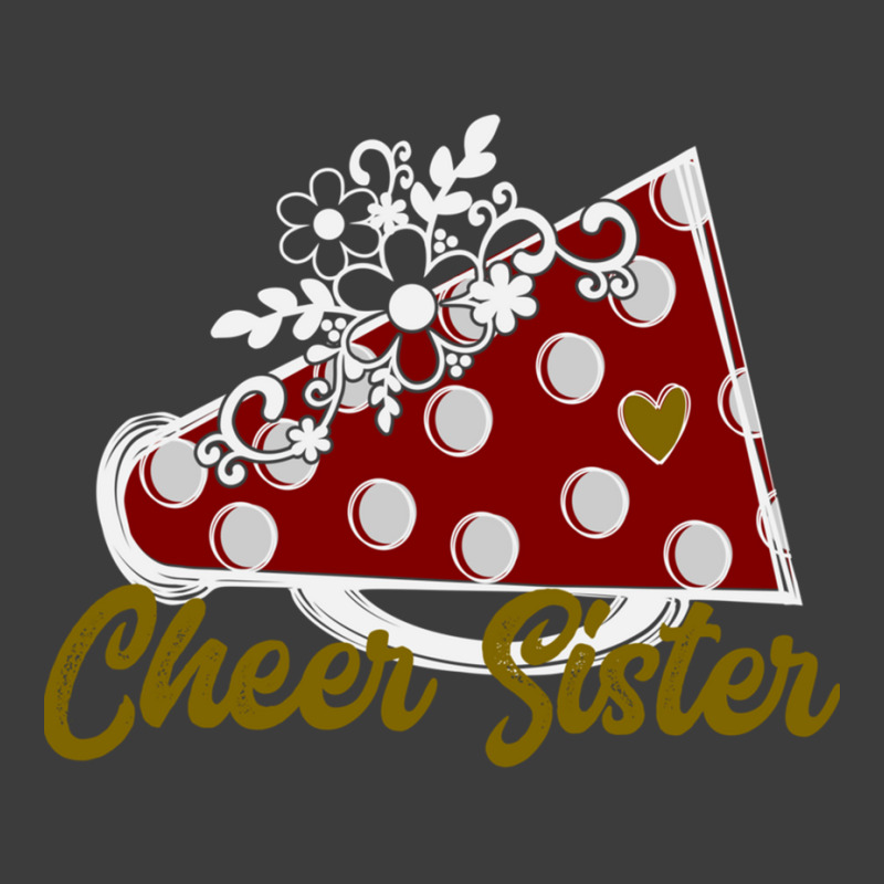 Cheer Sister Shirt, Maroon Megaphone Heart Flower Accent Pullover Hood Men's Polo Shirt by cm-arts | Artistshot