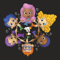 Bubble Guppies Synchronized Swimming Circle Portrait Ladies Fitted T-shirt | Artistshot