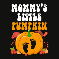 Mommys Little Pumpkin  Halloween Maternity Scorecard Crop Tee | Artistshot