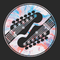 Electric Guitar Headstock Circle Texture Dark Theme Printed Hat | Artistshot