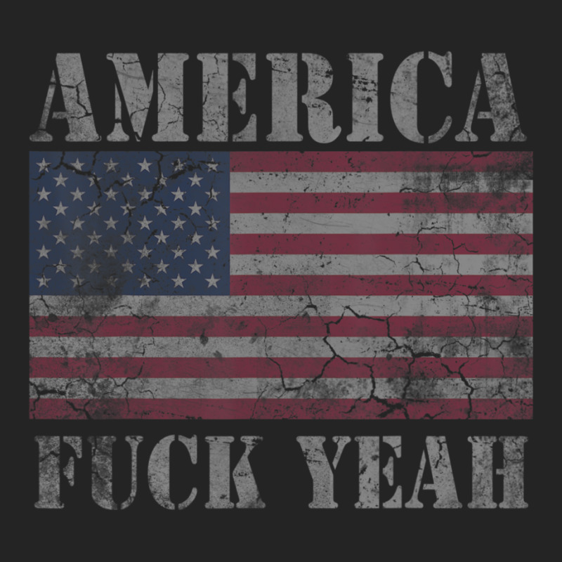 America Fuck Yeah Usa Quotes Patriotic 3/4 Sleeve Shirt by cm-arts | Artistshot