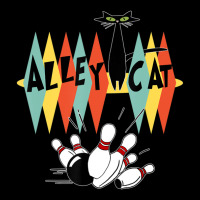 Retro Bowling Vintage Bowler Alley Cat Vintage Cropped Hoodie | Artistshot