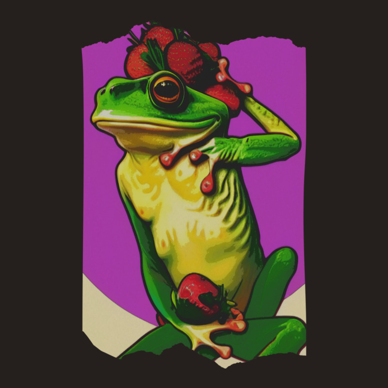 Frog With A Strawberry Tank Top | Artistshot