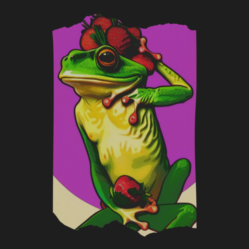 Frog With A Strawberry Classic T-shirt | Artistshot