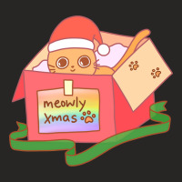 Meowly Christmas Ladies Fitted T-shirt | Artistshot