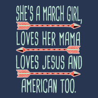 She Is A March Girl Loves Her Mama Loves Jesus And American Too Jesus Men Denim Jacket | Artistshot