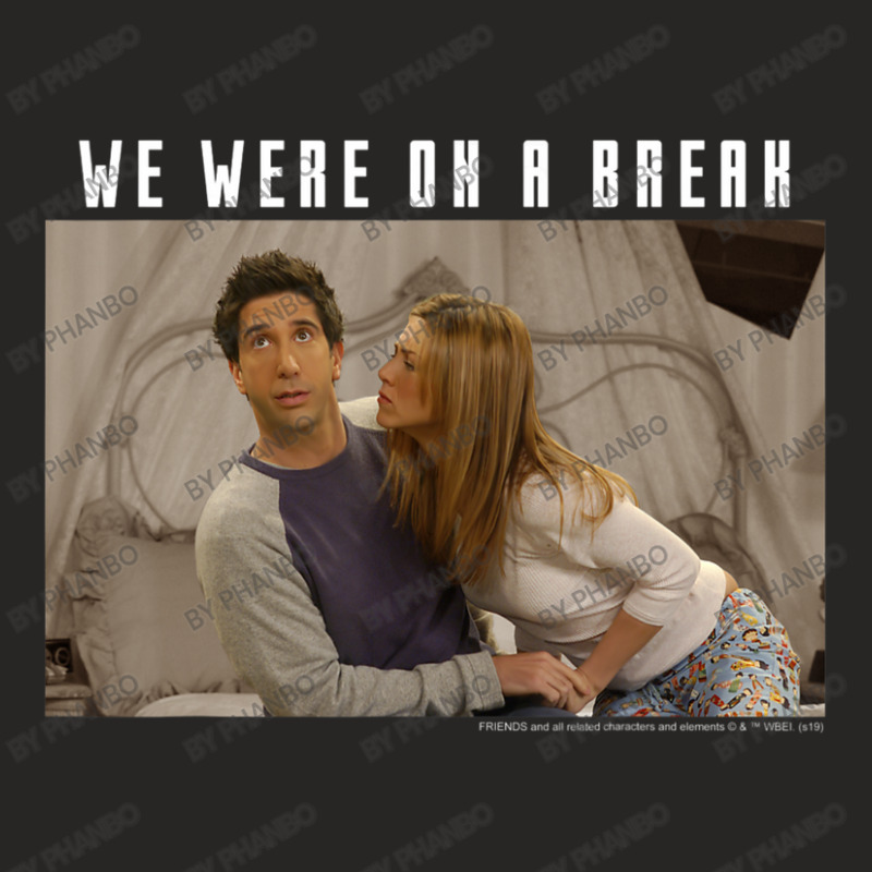 Friends Ross & Rachel We Were On A Break Portrait Ladies Fitted T-shirt | Artistshot