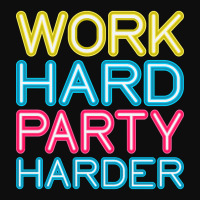 Work Hard Party Harder Partying Drinking Crop Top | Artistshot