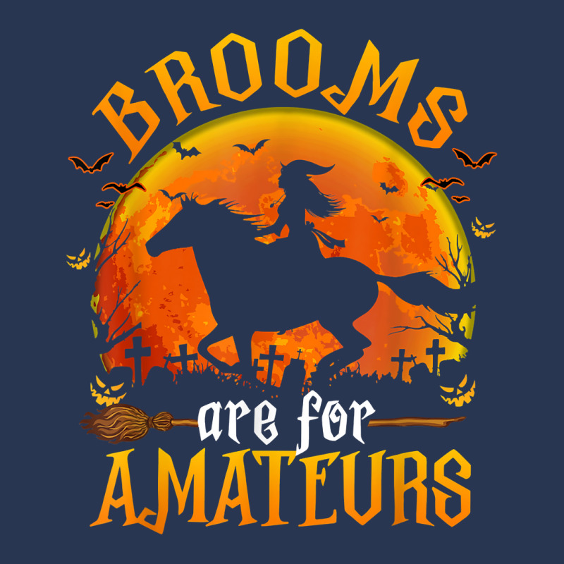 Horses Witch Halloween Funny Brooms Are For Amateurs T Shirt Ladies Denim Jacket by cm-arts | Artistshot