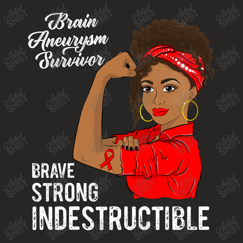 Brain Aneurysm Survivor Indestructible Awareness Gift Ladies Fitted T-Shirt by CUSER3772 | Artistshot