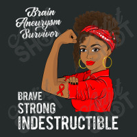 Brain Aneurysm Survivor Indestructible Awareness Gift Women's Triblend Scoop T-shirt | Artistshot