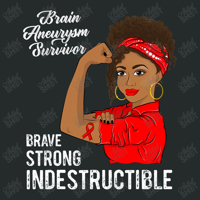 Brain Aneurysm Survivor Indestructible Awareness Gift Women's Triblend Scoop T-shirt by CUSER3772 | Artistshot