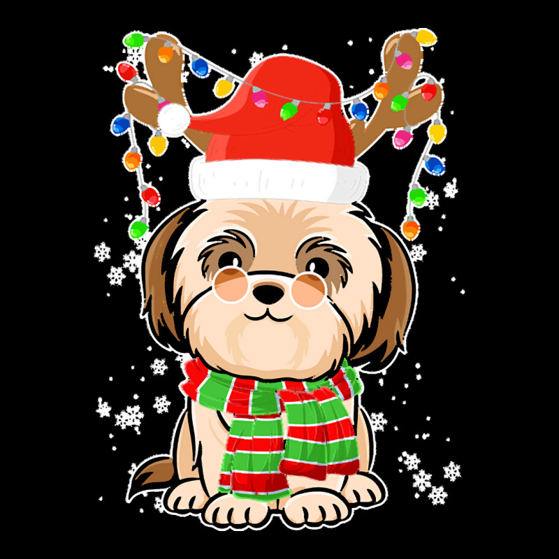 Funny Shih Tzu Lovers Christmas Shih Tzu Christmas Tree Santa Hat Xmas Fleece Short | Artistshot