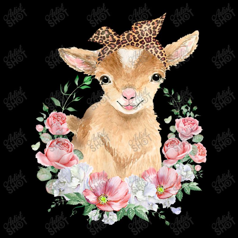 Cute Goat With Leopard Headband Boho Flower Cute Goat Lovers Adjustable Cap by thesweetpaw | Artistshot