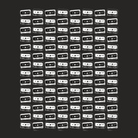 Cassette Pattern Black And White Ladies Fitted T-shirt | Artistshot