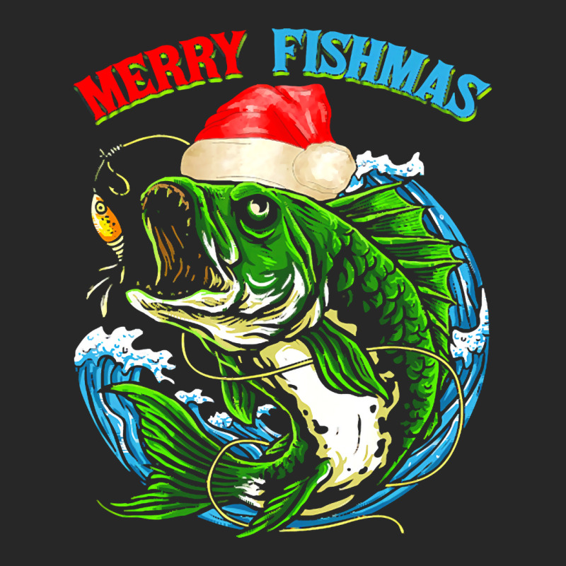 Funny Merry Christmas Fishmas Funny Fishing Fish Present Men's T-shirt Pajama Set | Artistshot