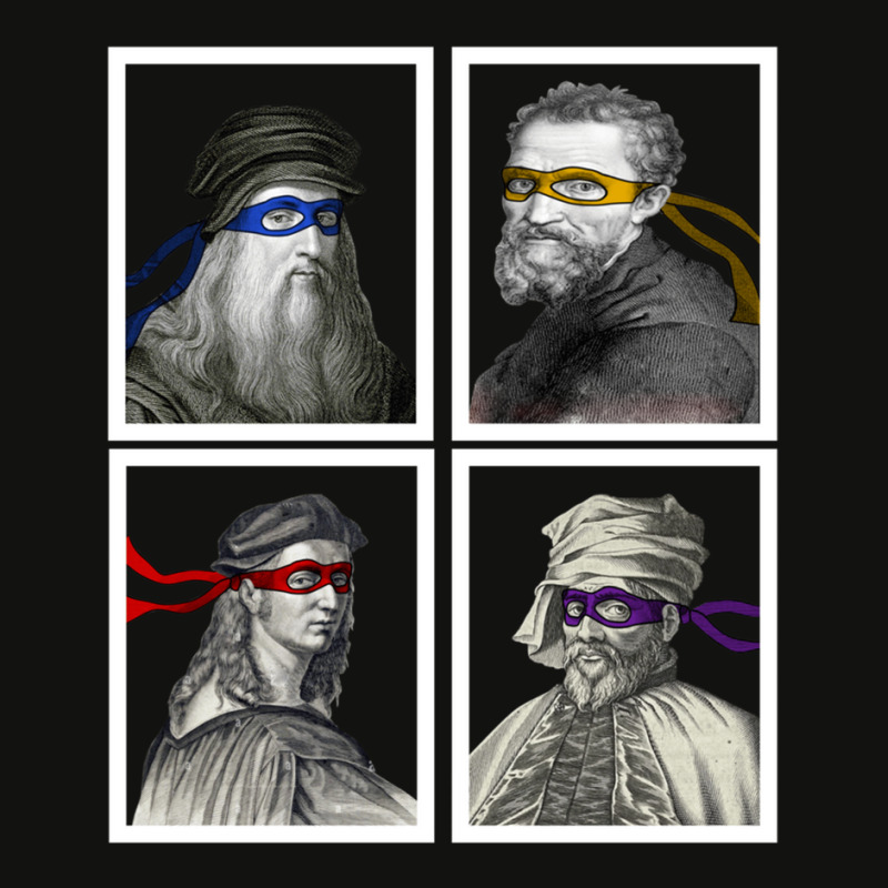 Ninja Artists Leonardo Donatello Raphael Michelangelo Parody Renaissan Scorecard Crop Tee by WarrenCordero | Artistshot