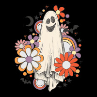 Retro Vintage Gnoovy Halloween Colors Flower Ghost Sketch Youth Hoodie | Artistshot