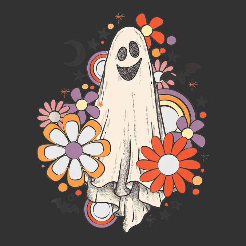 Retro Vintage Gnoovy Halloween Colors Flower Ghost Sketch Baby Bodysuit by cm-arts | Artistshot