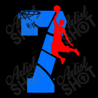 Kids 7 Year Old 7th Basketball Birthday V-neck Tee | Artistshot