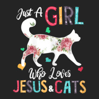 Just A Girl Who Loves Jesus And Cats Costume Christian 3/4 Sleeve Shirt | Artistshot