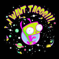 Invader Zim Gir I Want Tacos Space Women's V-neck T-shirt | Artistshot