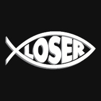 Loser' Slacker 90s Jesus Fish Baby Bibs | Artistshot