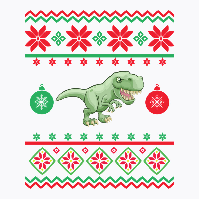 T-rex Ugly Christmas Sweater-64zer T-Shirt by Bertrand Angulo | Artistshot