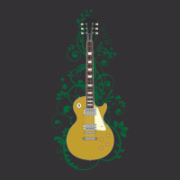 Gold Lp Style Electric Guitar Flowering Vines 1 Vintage Hoodie And Short Set | Artistshot