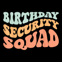 Birthday Security Squad Retro Groovy Wavy Vintage T Shirt Kids Cap | Artistshot