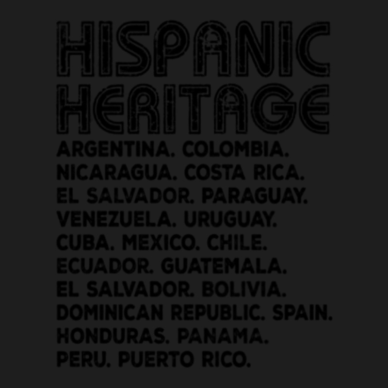 All Hispanic Countries - Hispanic Heritage Month - Latino National His Classic T-shirt by JENNYKISS | Artistshot