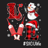 Love Nurse Life Shirt Snowman Syringe Sicu Nurse Christmas T-shirt | Artistshot