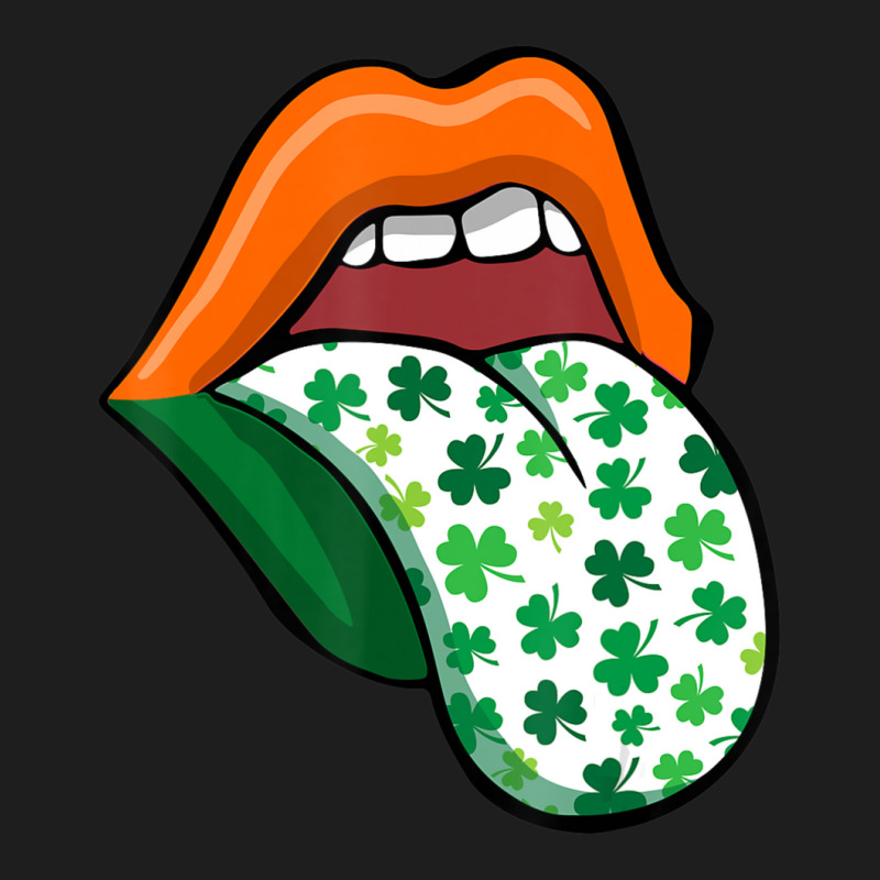 Green Lips Mouth Shamrock Tongue Out Saint Patrick's Classic T-shirt | Artistshot