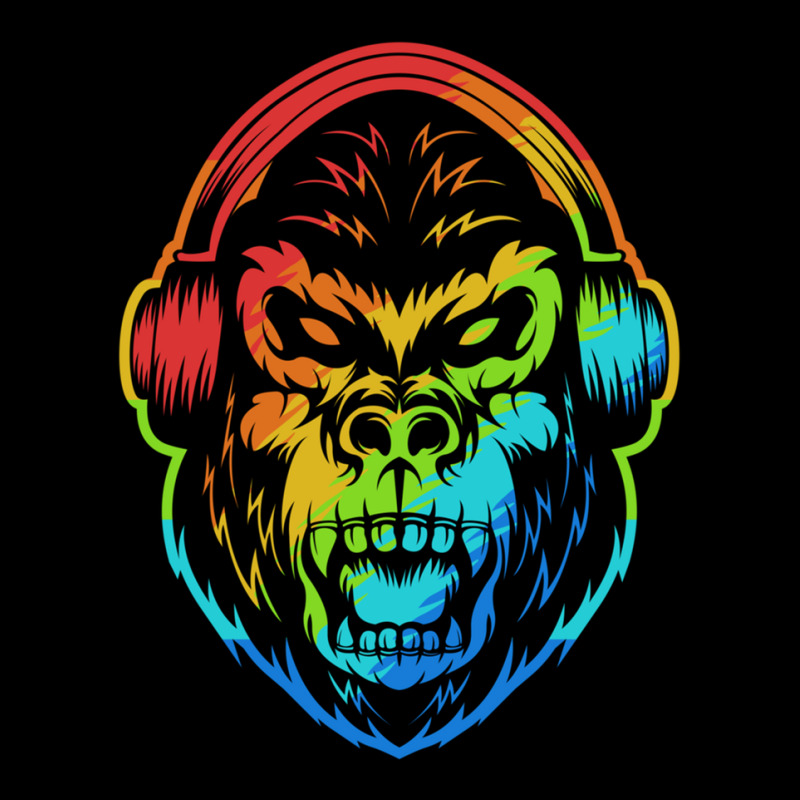 Angry Gorilla Headphone Colorful 1 Cropped Sweater by CrystalDeaton | Artistshot