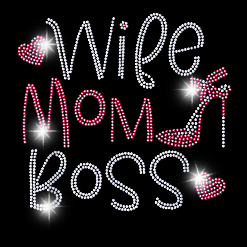 Wife Mom Boss Bling Rhinestone Funny Birthday Party Gift T Shirt Adjustable Cap by cm-arts | Artistshot