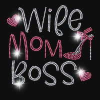 Wife Mom Boss Bling Rhinestone Funny Birthday Party Gift T Shirt Crop Top | Artistshot