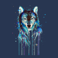 Wolf Painting Abstract Blue Ladies Denim Jacket | Artistshot