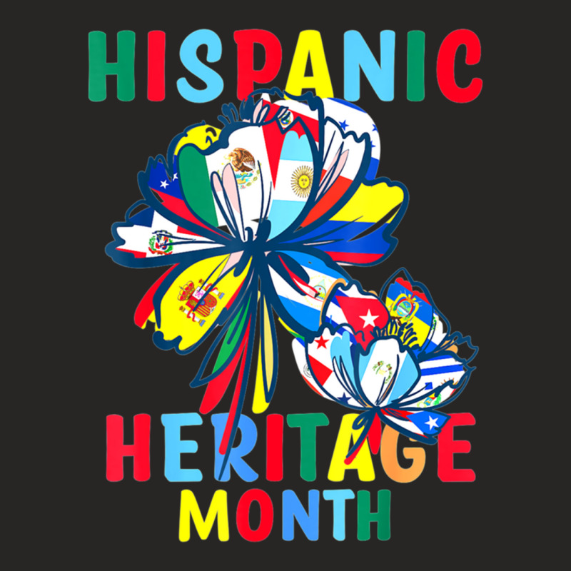 Hispanic Heritage Month Latino Countries Flags Sunflower (2) Ladies Fitted T-Shirt by JENNYKISS | Artistshot