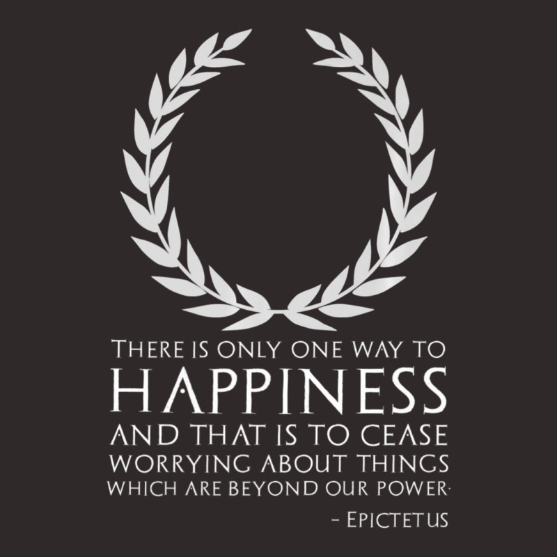 Classical Greek Stoic Philosophy Epictetus Quote Happiness Racerback Tank by cm-arts | Artistshot