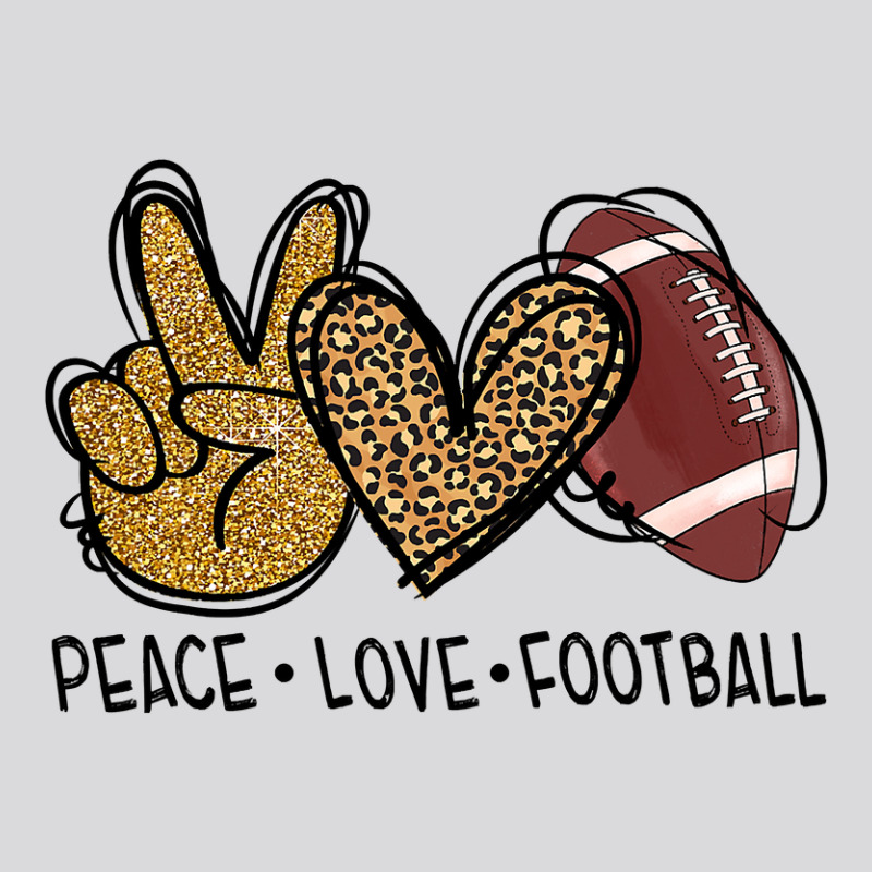 Football Peace Love Football Lover Leopard Football Mama Life 137 Foot Women's Triblend Scoop T-shirt by coolquirrell | Artistshot