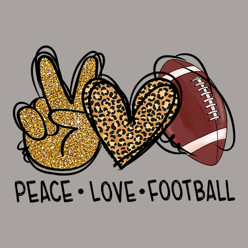 Football Peace Love Football Lover Leopard Football Mama Life 137 Foot Racerback Tank by coolquirrell | Artistshot