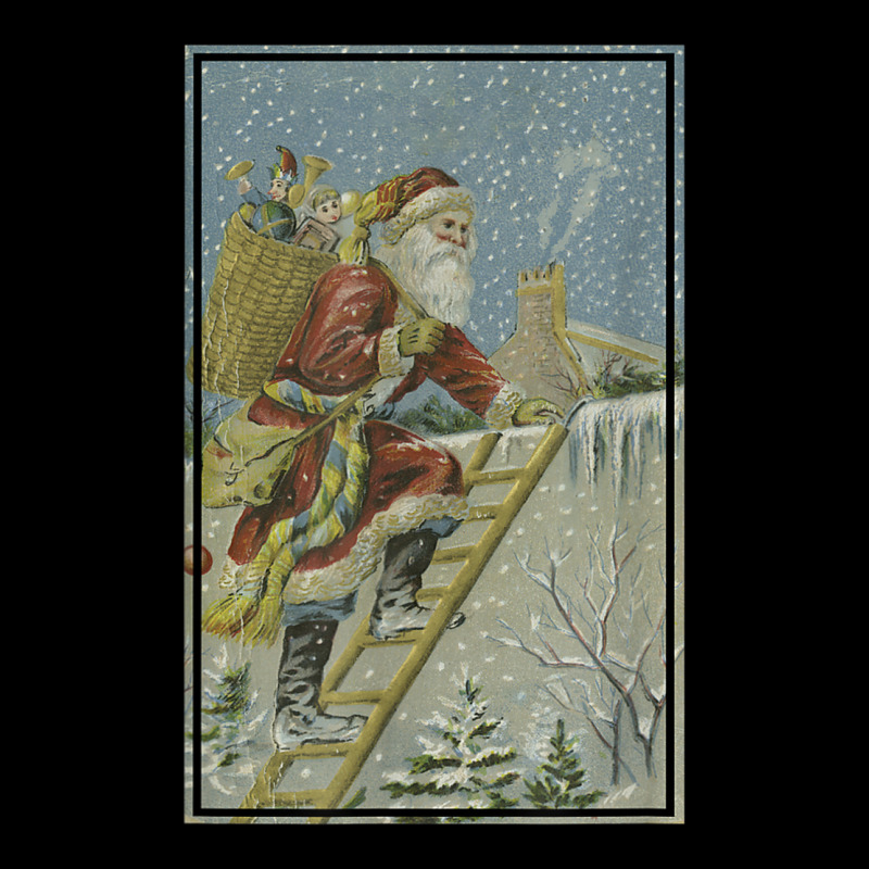 Santa Claus Delivering Toys To Homes Illustration (1909) Lightweight Hoodie by August | Artistshot